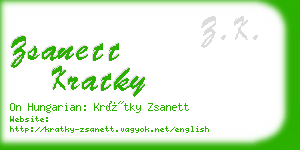 zsanett kratky business card